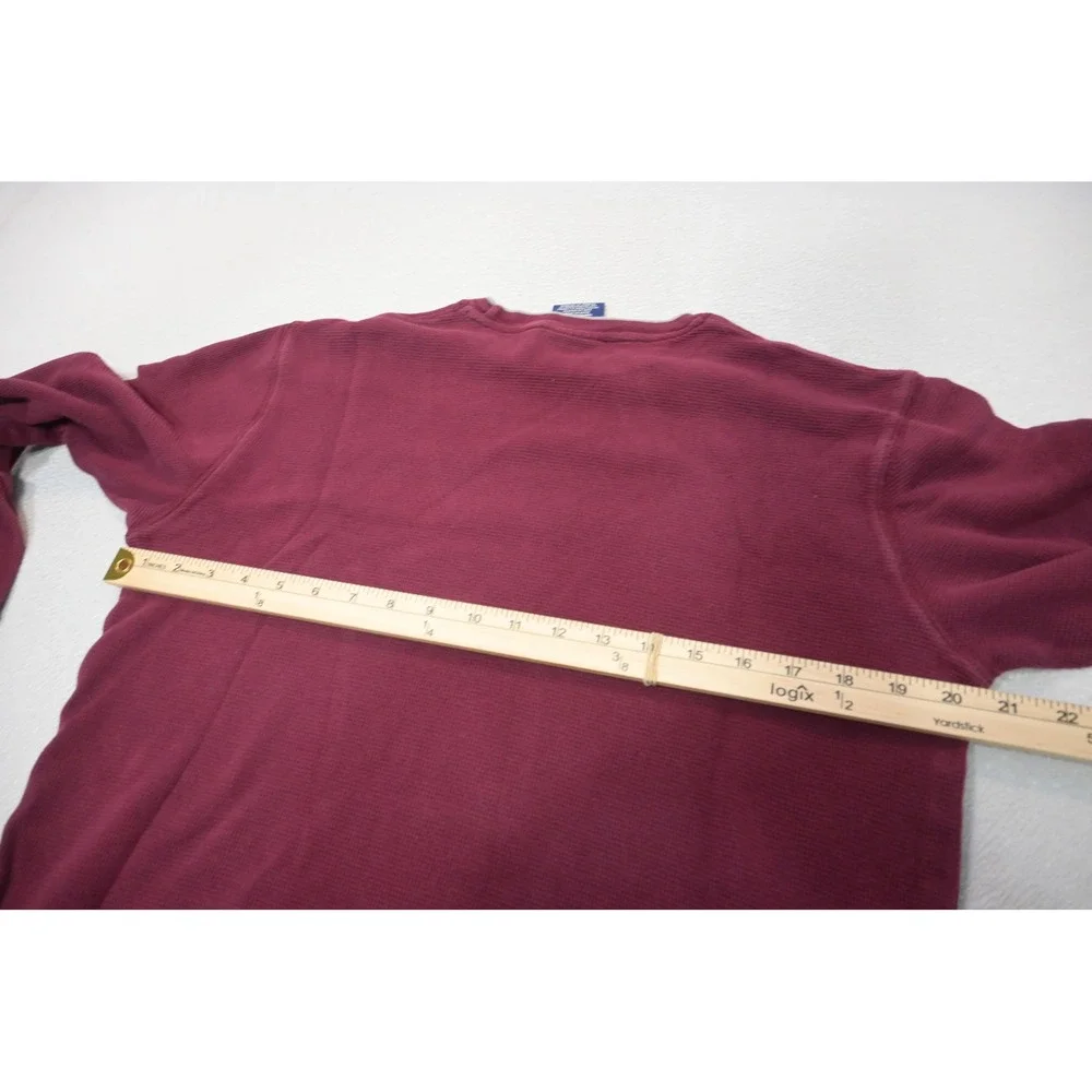 Polo Ralph Lauren Thermal Sleepwear Shirt Mens Medium Burgundy Red Excellent